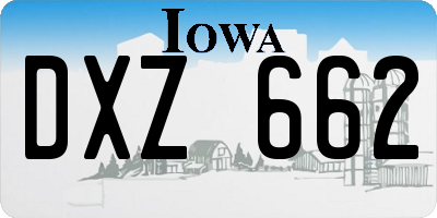 IA license plate DXZ662