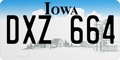 IA license plate DXZ664