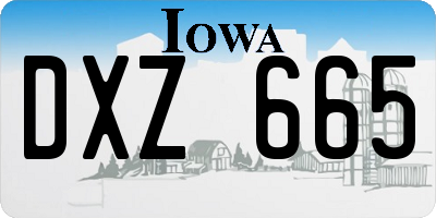 IA license plate DXZ665