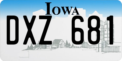 IA license plate DXZ681