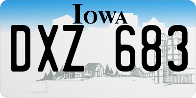 IA license plate DXZ683