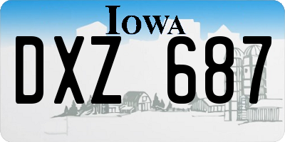 IA license plate DXZ687