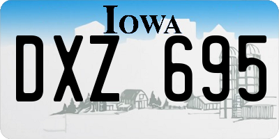 IA license plate DXZ695
