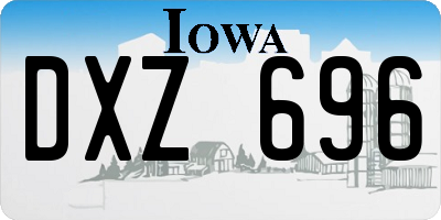 IA license plate DXZ696