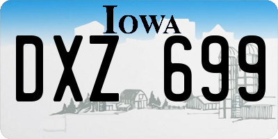 IA license plate DXZ699