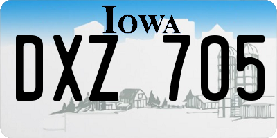 IA license plate DXZ705