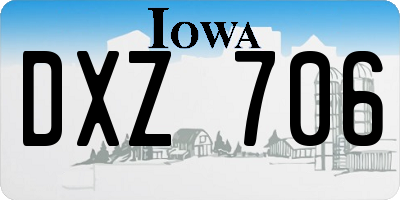 IA license plate DXZ706