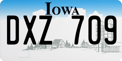IA license plate DXZ709