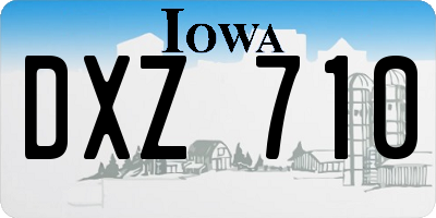 IA license plate DXZ710