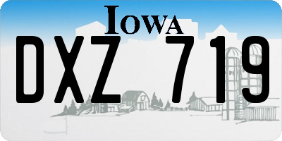 IA license plate DXZ719