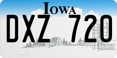 IA license plate DXZ720