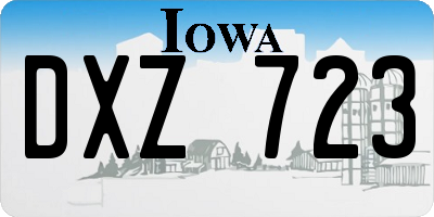 IA license plate DXZ723