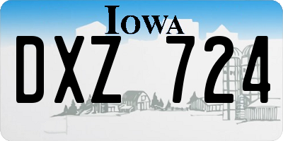 IA license plate DXZ724