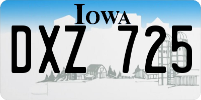 IA license plate DXZ725