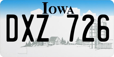 IA license plate DXZ726