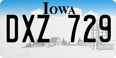 IA license plate DXZ729