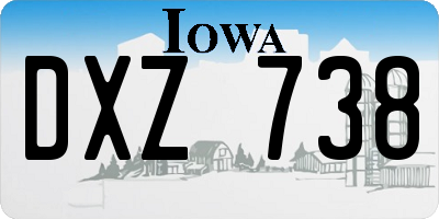 IA license plate DXZ738