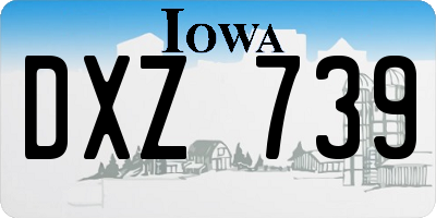 IA license plate DXZ739