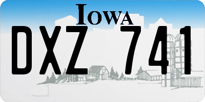 IA license plate DXZ741