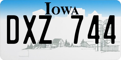 IA license plate DXZ744