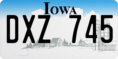 IA license plate DXZ745