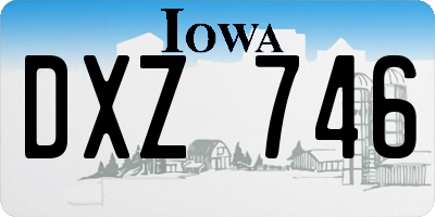 IA license plate DXZ746