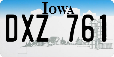 IA license plate DXZ761