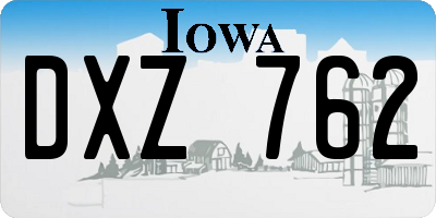 IA license plate DXZ762