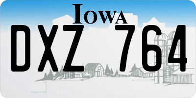 IA license plate DXZ764