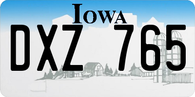 IA license plate DXZ765