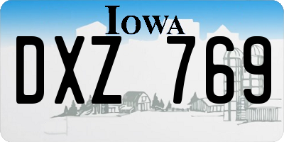 IA license plate DXZ769