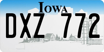 IA license plate DXZ772