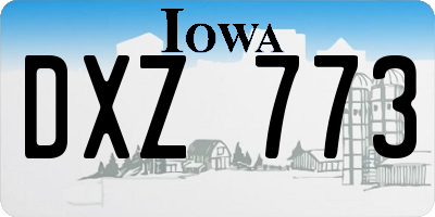 IA license plate DXZ773