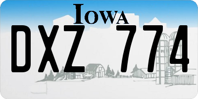 IA license plate DXZ774