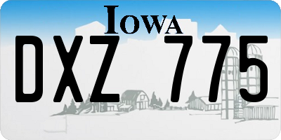 IA license plate DXZ775