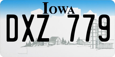 IA license plate DXZ779