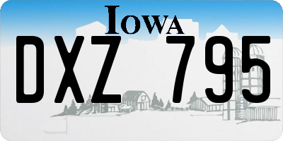 IA license plate DXZ795