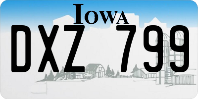 IA license plate DXZ799