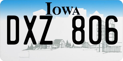 IA license plate DXZ806