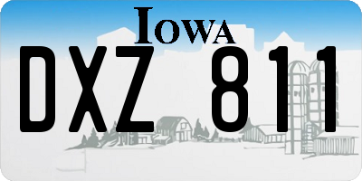 IA license plate DXZ811