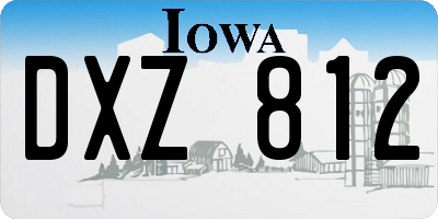 IA license plate DXZ812