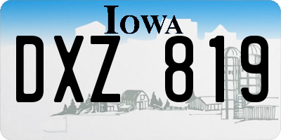 IA license plate DXZ819