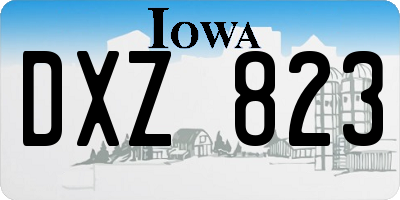 IA license plate DXZ823