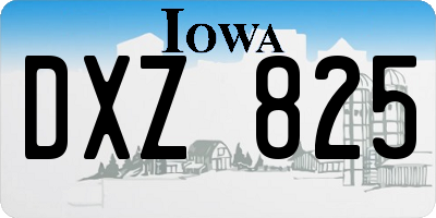 IA license plate DXZ825