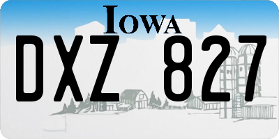 IA license plate DXZ827