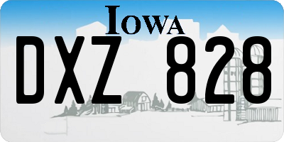IA license plate DXZ828