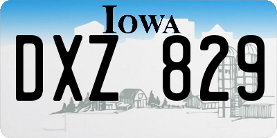 IA license plate DXZ829