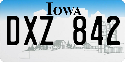 IA license plate DXZ842