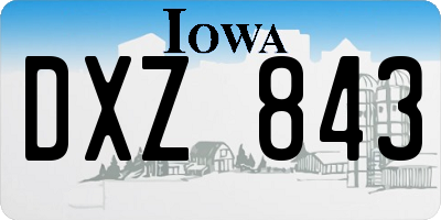 IA license plate DXZ843