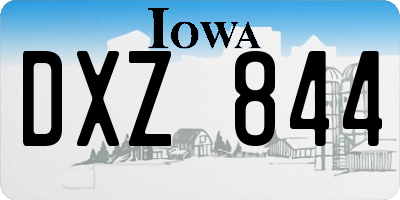 IA license plate DXZ844